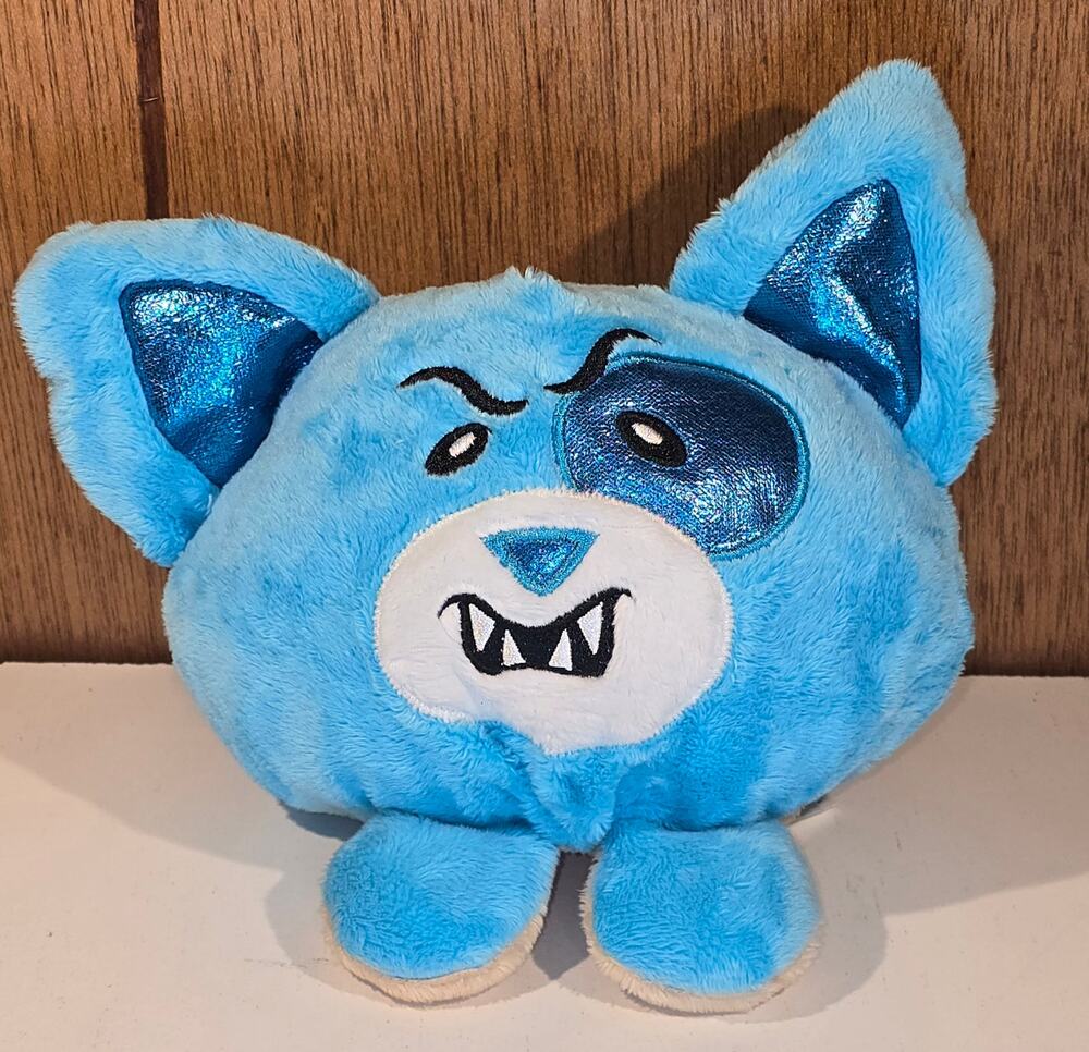 Walgreens Hug Me Reversible Plush Dog Monster Blue Tan Stuffed Animal Toy